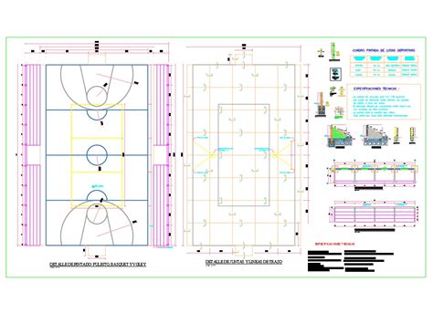 Losa Deportiva En AutoCAD Descargar CAD KB Bibliocad