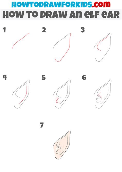 How To Draw An Elf Ear Easy Drawing Tutorial For Kids