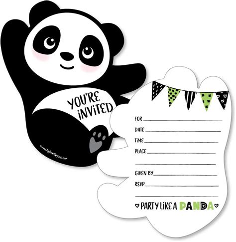 Free Printable Panda Birthday Invitations Printable Templates