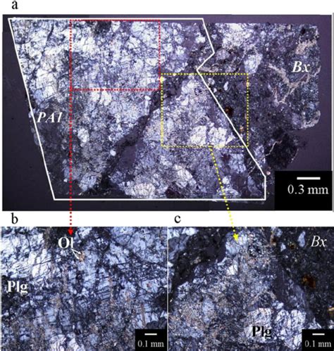 Photomicrographs Cross Polarized View Of Pure Anorthosite Clast