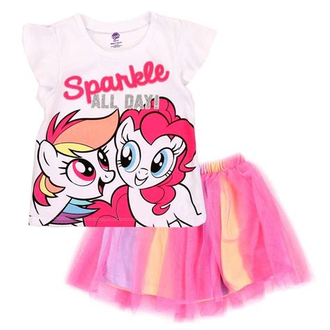 My Little Pony Toddler Girls Flutter Sleeve Top And Tutu Skirt Set In