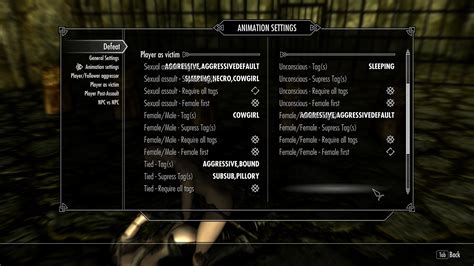 Sexlab Defeat Animation Tag Issues Skyrim Special Edition Loverslab
