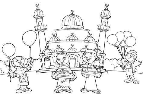 Sketsa Gambar Masjid Untuk Anak Paud Cabai