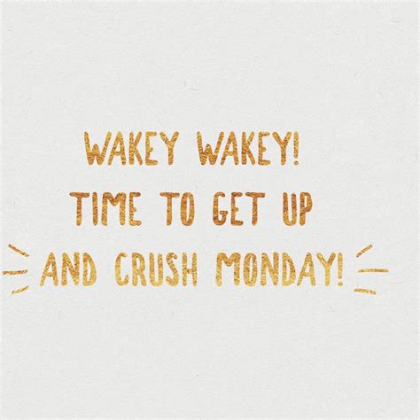 Wakey Wakey Time To Crush Monday Twinstant Gratification