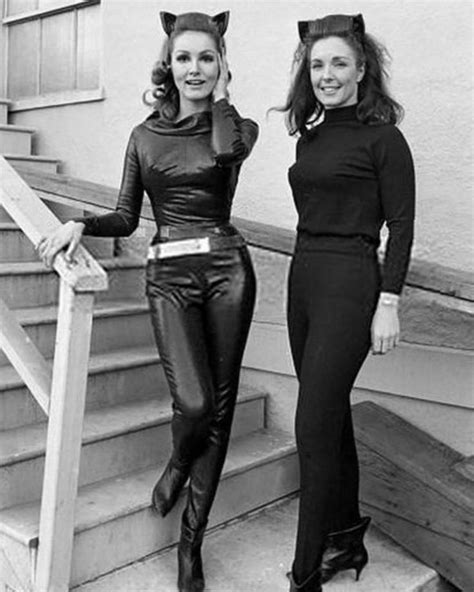 Behind The Scenes Catwoman Julie Newmar And Her Stunt Double