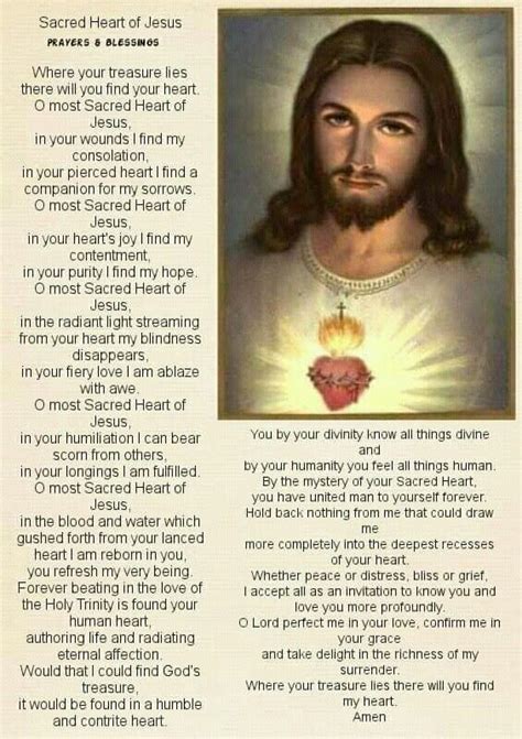 Sacred Heart Of Jesus Prayer And Blessings 💙 💙 With Images Miracle