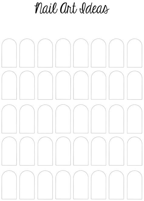 Printable Nail Art Template | Printable nail art, Nail art stencils