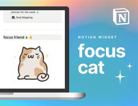 Focus Cat Notion Widget — The Centered Life Co