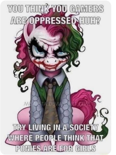 Whether you're a fan of the comics or the movies, there isn't anyone who isn't familiar with the joker. 26 Pics Jam-Packed Full Of Cringe | My little pony tattoo, Pony, Neck beard