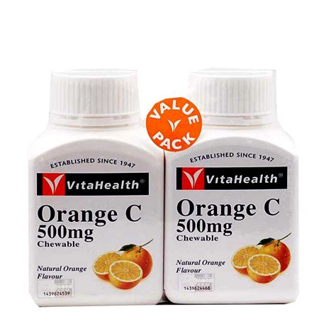 And basically, we can get from fruits and vegetables but if we can't. Health Shop - Vitahealth Orange C 500mg Chewable Tablets 2 ...
