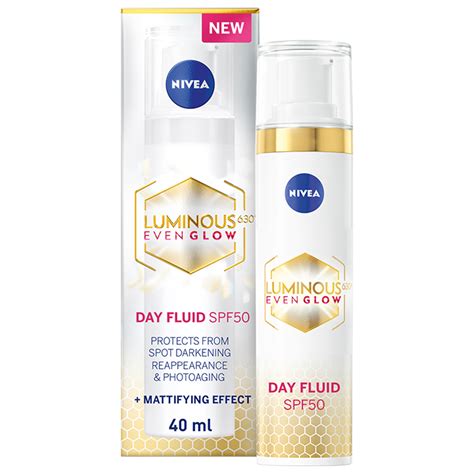 Nivea Luminous 630 Even Glow Face Day Fluid Spf50 40ml Online At Best