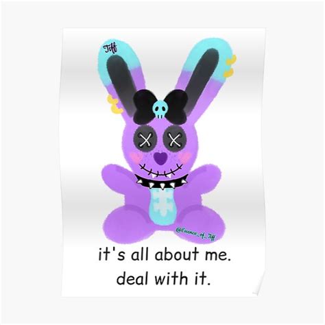 Its All About Me Pastel Goth Happy Bunny Poster For Sale By Tifftiffkitty Redbubble