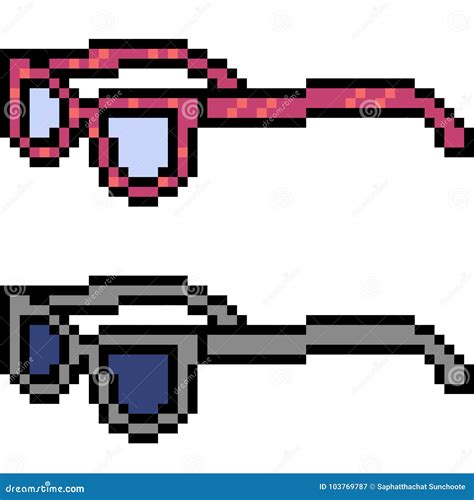 Vector Pixel Art Glasses Stock Vector Illustration Of Icon 103769787