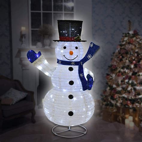 Amazon.com : Christmas Snowman 47inch 4ft 120 Lights Lighting Retractable Snowman for Patio ...