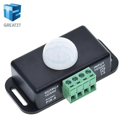 Greatzt Dc 12v 24v 8a Automatic Adjust Pir Motion Sensor Switch Ir