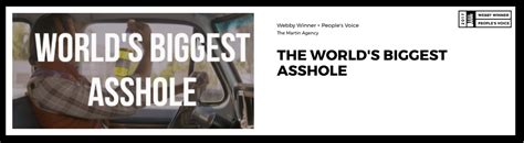 Worlds Biggest Asshole Wins Webbys Peoples Voice Award News