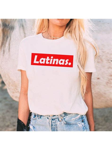 Latinas Print T Shirts Women Summer Short Sleeve Slogan T Shirt Moletom Do Tumblr Tees Tops