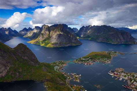 The Fishing Village of Reine in Lofoten, Norway | High-Quality Nature Stock Photos ~ Creative Market