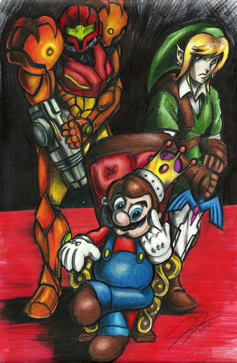 Samus Link And Mario By Kurtcrawler On Deviantart