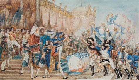 The first manifestations of french painting are given in the prehistoric art and with the roman epoch with some murals. Pair of French paintings on ivory of Napoleonic scenes | Mayfair Gallery