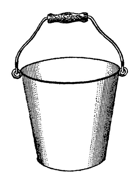 Bucket Full Of Water Clipart Black