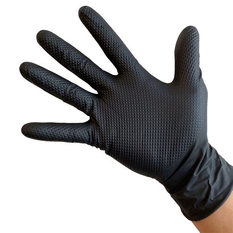 Ultrablack Pro 3d Black Nitrile Gloves 7 Mil Diamond Textured Extra