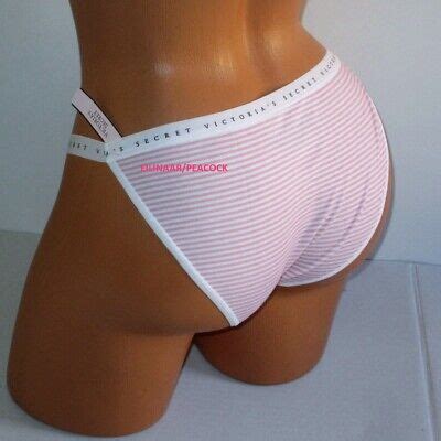 Victoria S Secret Vintage Pink Cotton Blend Double String Bikini Panty