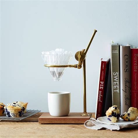Brass And Walnut Pour Over Coffee Stand Coffee Stands Pour Over Coffee