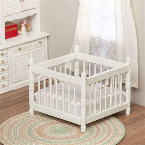  new version  this is the newest version of our playpen mattress with. Dollhouse Miniature White Playpen and Mattress - Nursery ...