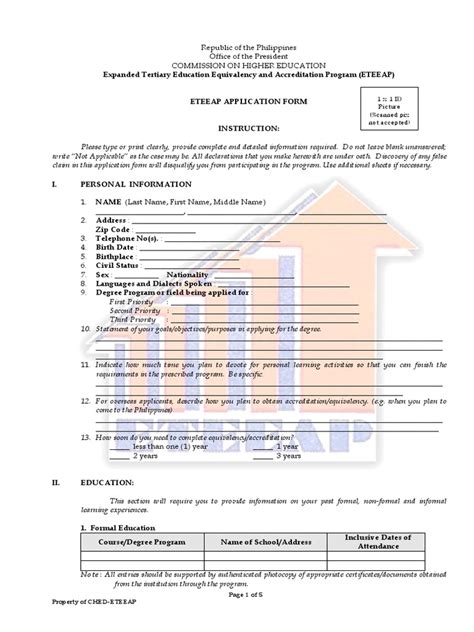Eteeap Form Academic Degree Licensure