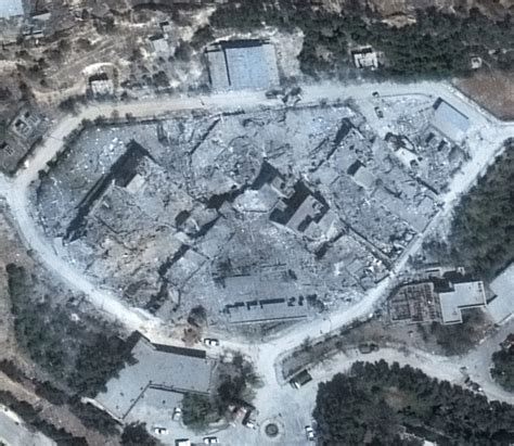 Before And After Images Of Barzah Research Center Near Damascus Which