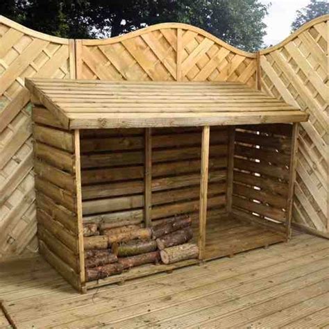 Wooden Log Store Extra Large Pressure Treated Ebay Log Store