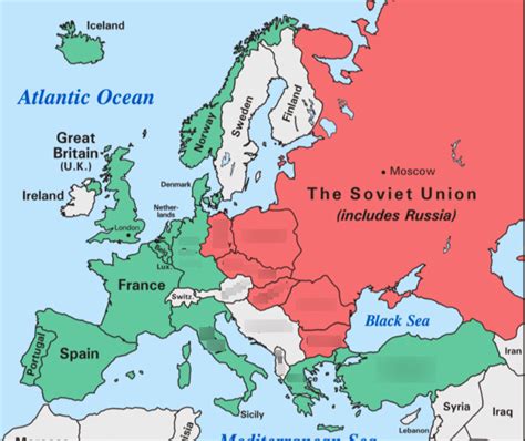 Cold War Iron Curtain Diagram Quizlet