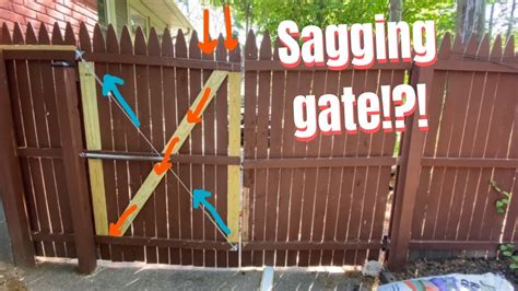 How To Fix And Lift Up A Sagging Gate Diy Youtube