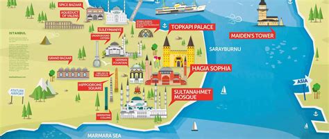 Top Landmarks In Sultanahmet Istanbul Map Top Landmarks In Sultanahmet