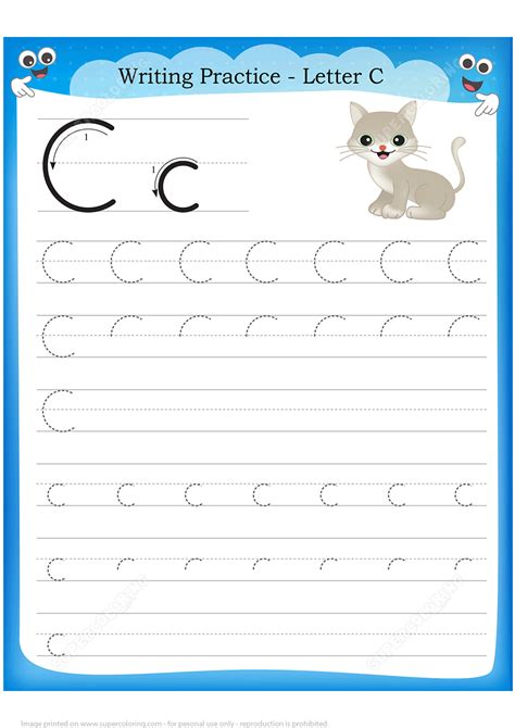 Derivatives practice worksheet math 1a, section 103 february 27, 2014 0. Letter C is for Cat Handwriting Practice Worksheet | Free ...
