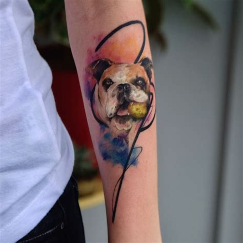 Sketchy Watercolor Dog Tattoo By Tayfun Bezgin 2 Kickass Things