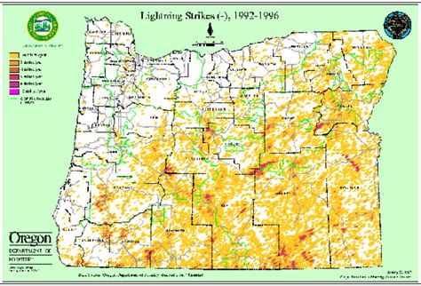 Forest Fires Oregon Map Map Vector