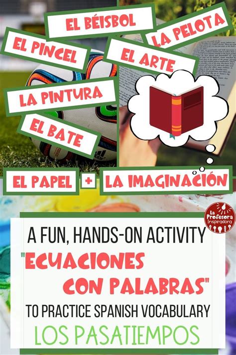 Spanish Hobbies Vocabulary Hands On Activity Los Pasatiempos Word