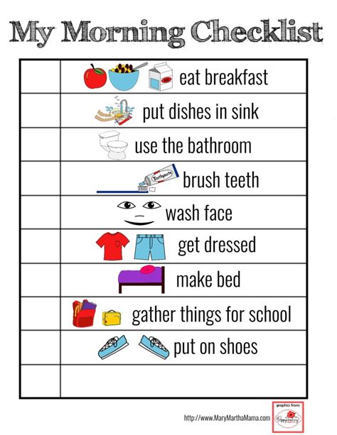 The main point of it was just to have a starting point for creating and implementing visual schedules. Printable Visual Schedule for Smoother Mornings! - Mary ...