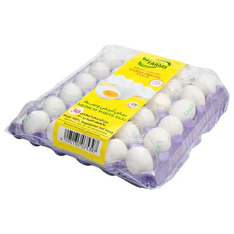 Buy Online Farm Fresh 30 Pcs Medium Eggs Tray White Carton Of 12