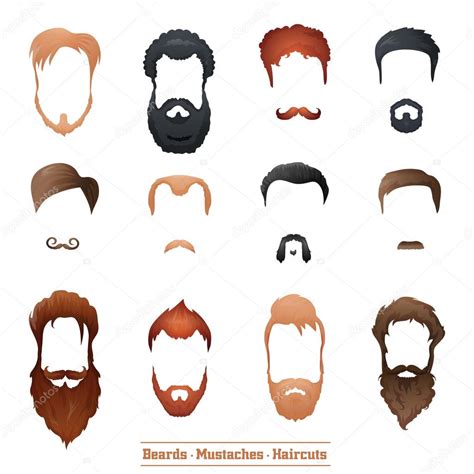 Beards And Mustaches Set — Stock Vector © Dashikka 70009609