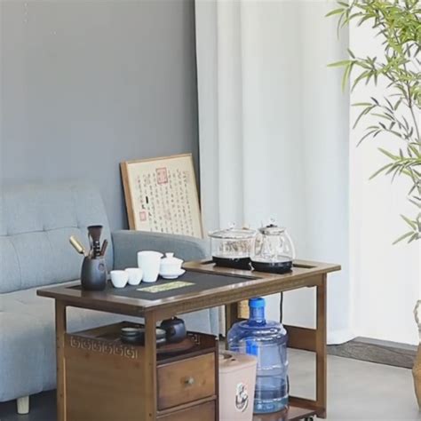 Movable Multi Functional Bamboo Tea Table Umi Tea Sets