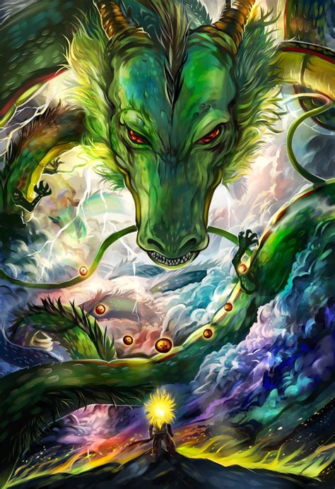Check out our dragon ball z art selection for the very best in unique or custom, handmade pieces from our wall decor shops. Shenron and Goku Art - ID: 73970 - Art Abyss