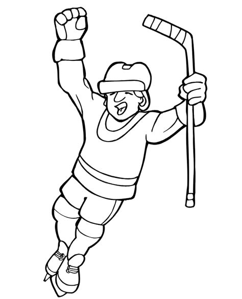 Hockey Player Coloring Pages Coloring Home