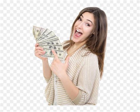 Girl Holding Cash Hd Png Download 640x640 1632910 Pngfind
