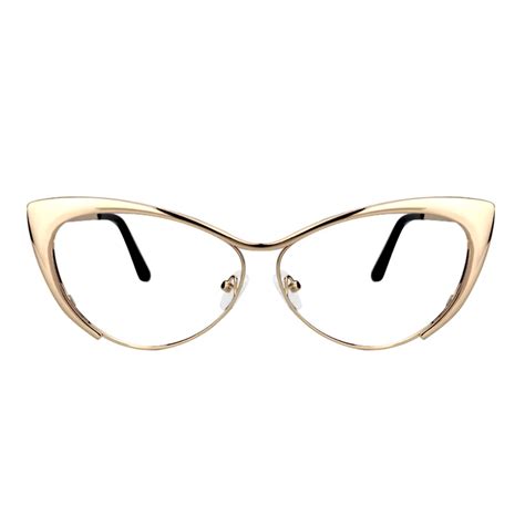 zeelool women s oversized stylish metal browline cat eye glasses ellen vfm0176 eyeglasses
