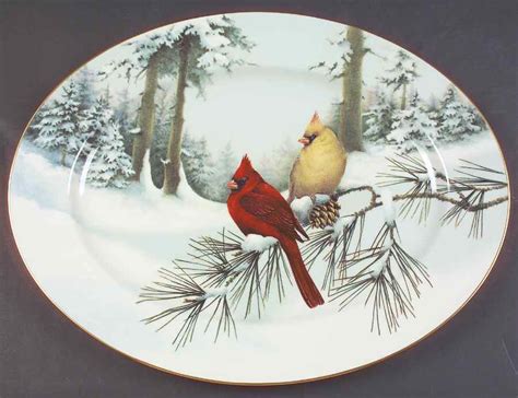 Winter Greetings 16 Scenic Oval Platter By Lenox Replacements Ltd