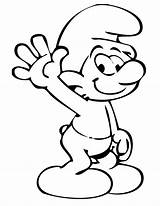 Coloring Pages Smurf Print sketch template