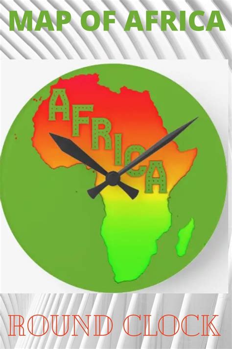 Map Of The African Continent Round Clock Zazzle Clock Africa Map